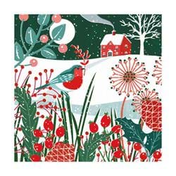 Moonlight Robin Christmas Cards - Pack of 8