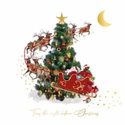 Flying Around The Tree - Personalised Christmas Card