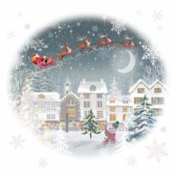 Santa on His Way - Personalised Christmas Card