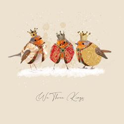 Three Kings Robins - Personalised Christmas Card