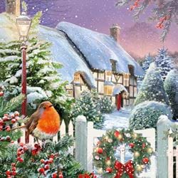 Christmas Cottage - Personalised Christmas Card