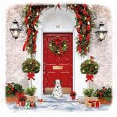 Christmas Door - Personalised Christmas Card