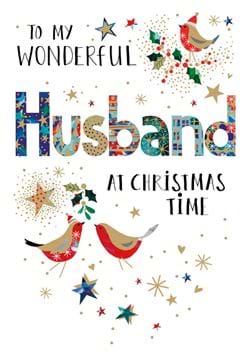 Wonderful Husband Christmas Card