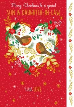 Robins Son and Daughter-in-law Christmas Card