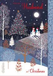 Festive Night Husband Christmas Card