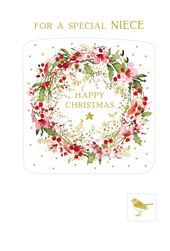 Wreath Niece Christmas Card