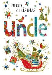 Sleigh Uncle Christmas Card