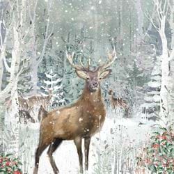 Woodland Stag - Personalised Christmas Card