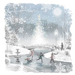 Ice Skating - Personalised Christmas Card