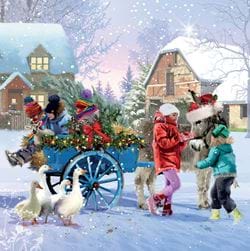 Christmas Carriage Ride - Personalised Christmas Card