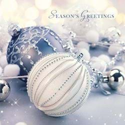 Glitzy Baubles - Personalised Christmas Card