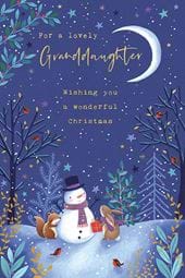Moonlight Granddaughter Christmas Card
