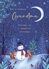 Moonlight Grandma Christmas Card
