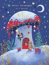 Mushroom House Mum Christmas Card