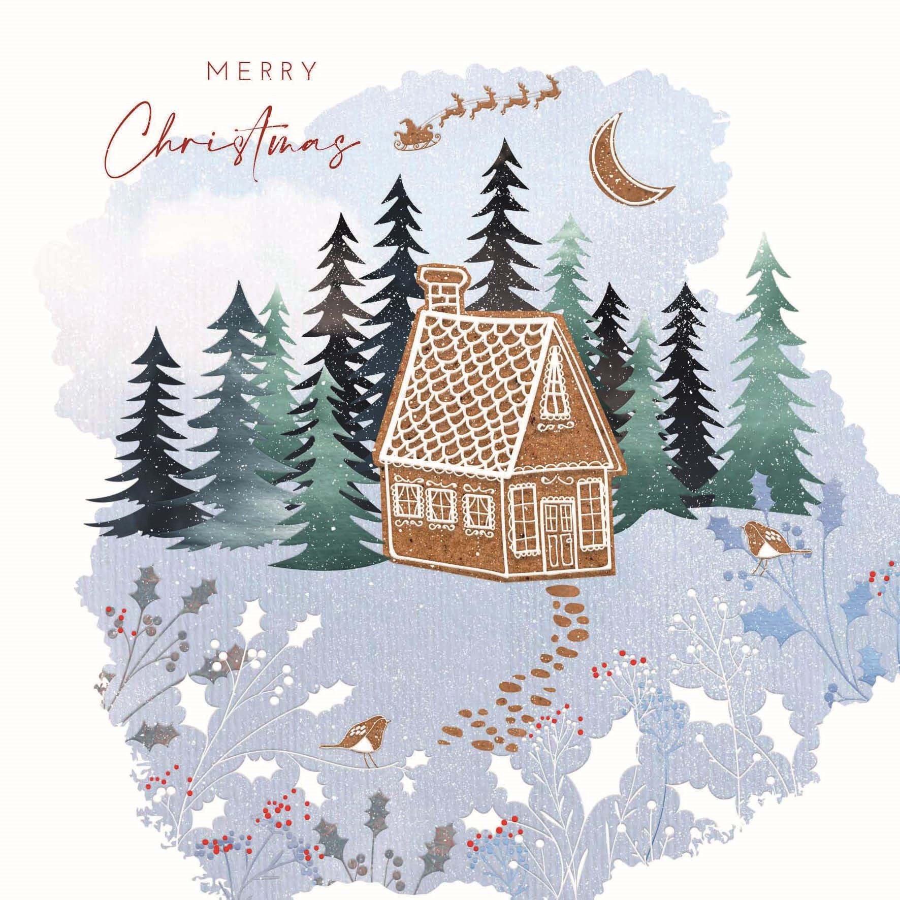 Gingerbread Cottage, Cancer Research Christmas Cards - Pack of 10