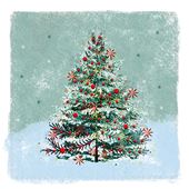Sparkly Evergreen Tree, Parkinson's UK Christmas Cards - Pack of 10