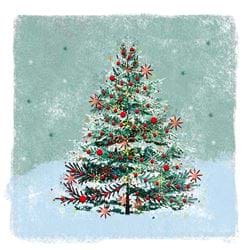 Sparkly Evergreen Tree, Parkinson's UK Christmas Cards - Pack of 10