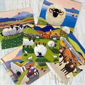 Put Ewe'r Feet Up Mixed Greeting Cards - Pack of 10