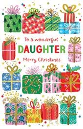 Presents Daughter Christmas Card