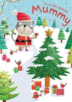 Cat Mummy Christmas Card