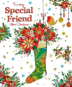 Stocking Special Friend Christmas Card