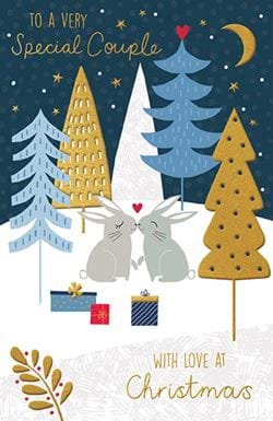 Bunnies Special Couple Christmas Card