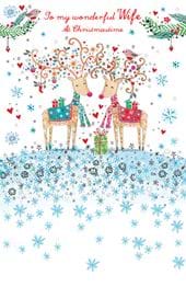 Deer Wife Christmas Card