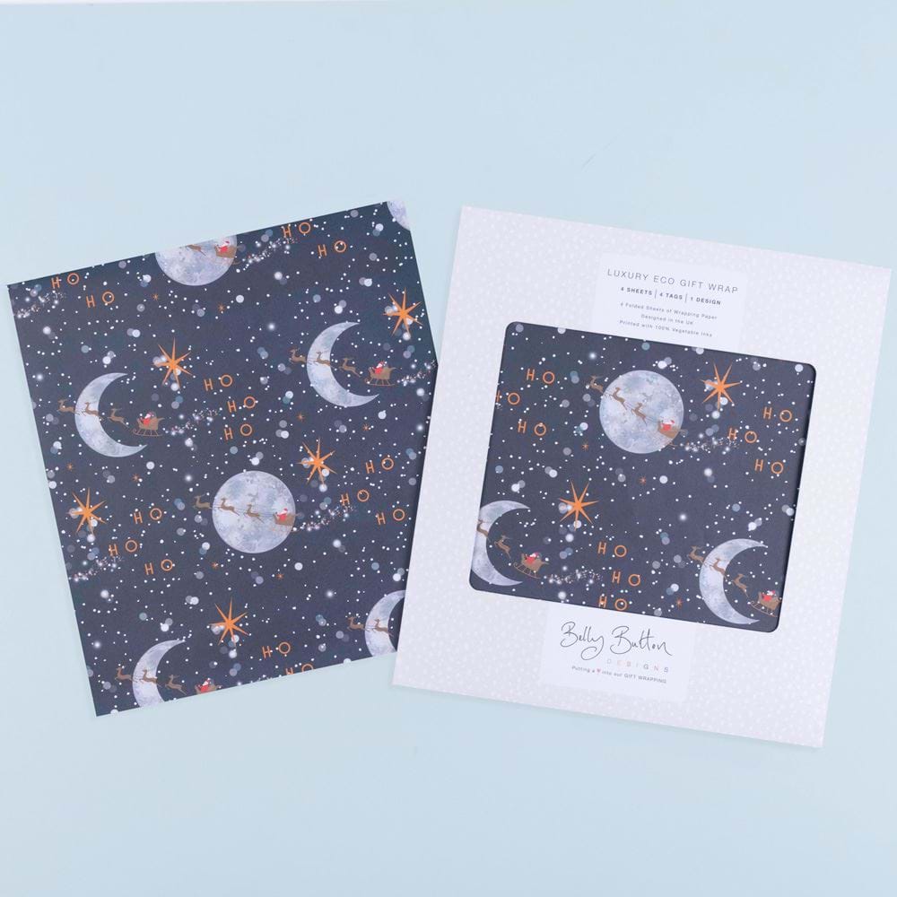 Ho Ho Ho Luxury Christmas Wrapping Paper - 4 Sheets