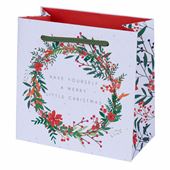 Berry Wreath Small Christmas Gift Bag