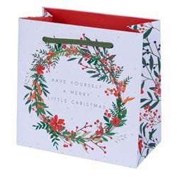 Berry Wreath Small Christmas Gift Bag