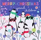 Penguins Grandchildren Christmas Card