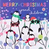 Penguins Grandchildren Christmas Card