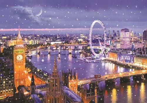 Snow Over London - Personalised Christmas Card
