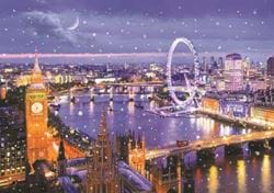 Snow Over London - Personalised Christmas Card