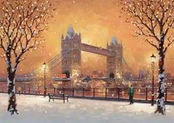 Sunset Over Tower Bridge - Personalised Christmas Card