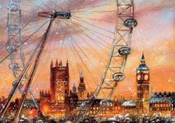 The London Eye and Big Ben - Personalised Christmas Card