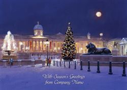 The Night before Christmas in Trafalgar Square - Front Personalised Christmas Card