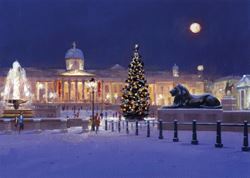 The Night before Christmas in Trafalgar Square - Personalised Christmas Card