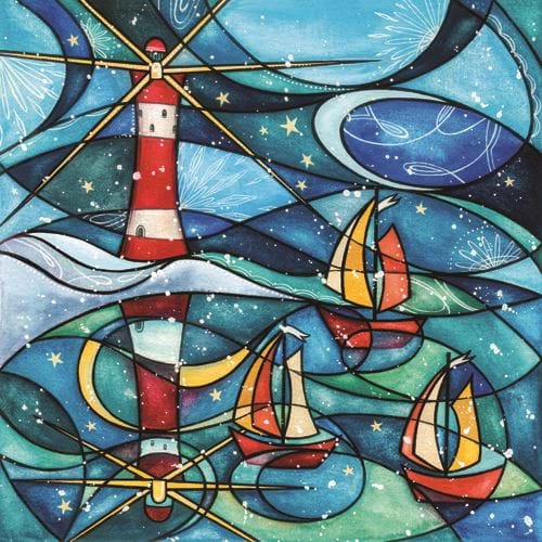 Three Ships Come Sailing - Personalised Christmas Card