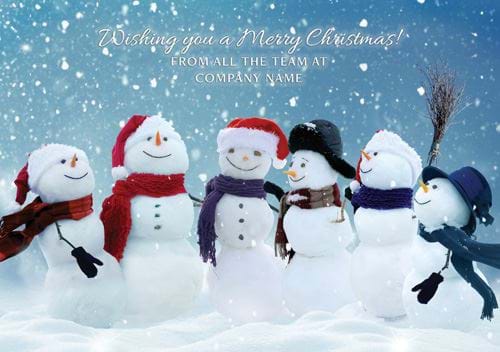 Together as a Team - Front Personalised Christmas Card