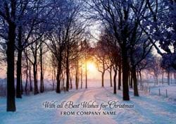 Winter Evening - Front Personalised Christmas Card