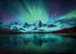 Aurora in the Night Sky - Personalised Christmas Card