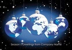 Baubles of the World - Front Personalised Christmas Card