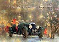 Christmas Bentley - Front Personalised Christmas Card
