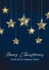 Christmas Stars - Front Personalised Christmas Card