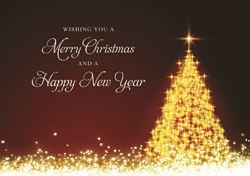 Golden Glow - Personalised Christmas Card