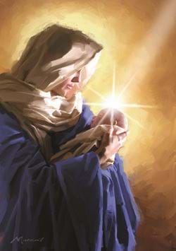 Mary and Baby Jesus - Personalised Christmas Card
