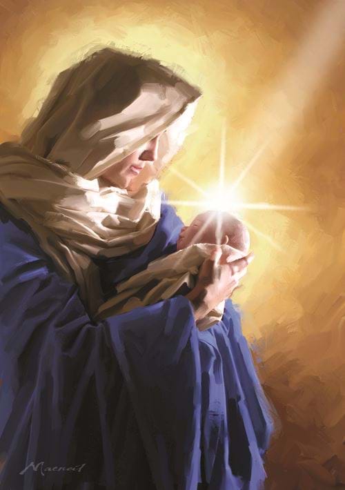 Mary and Baby Jesus - Personalised Christmas Card