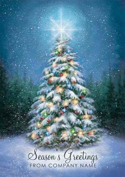 Merry and Bright - Front Personalised Christmas Card
