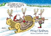 Safety First - Front Personalised Christmas Card